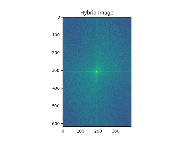 Fourier Transform of Hybrid Image of Elderly and Young