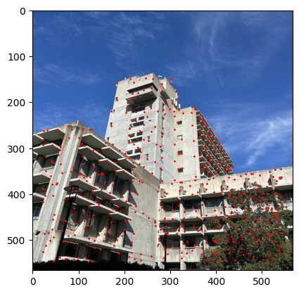 Third Example First Image with Adaptive Non-Maximal Suppression