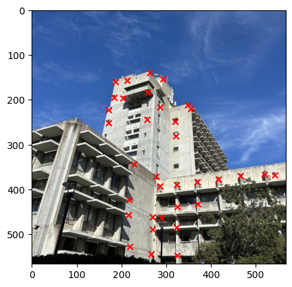 Third Example First Image with Corresponding Points