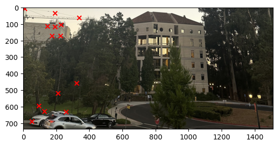 Fourth Example Second Image with Corresponding Points