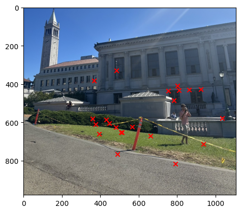 First Example First Image with feature matching 