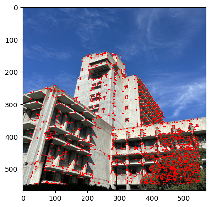 Third Example First Image with Harris Points