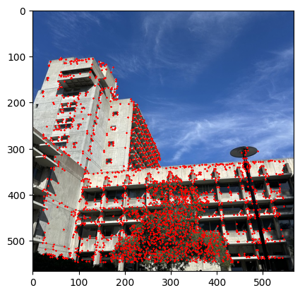 Third Example Second Image with Harris Points